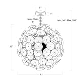 Poppy Glass Chandelier - Large