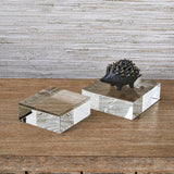 Crystal Square Risers, Set of 2