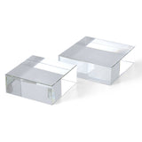 Crystal Square Risers, Set of 2