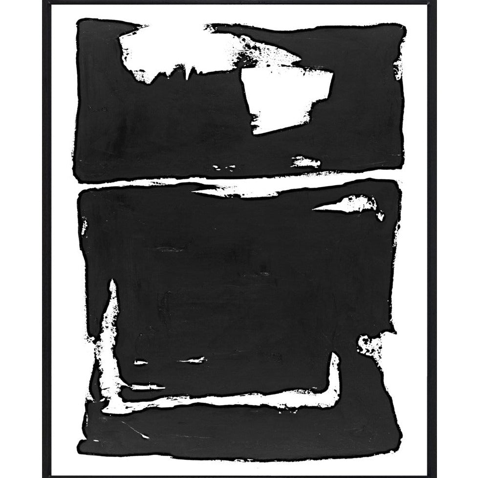 solo Black and white artwork with black frame and white background
