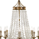 Frosted Crystal Bead Chandelier