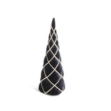 Black Velvet w/ Gold Braid Cone Tree