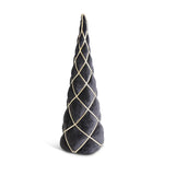 Black Velvet w/ Gold Braid Cone Tree