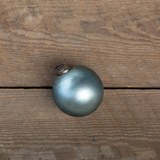 Antique Matte Blue Glass Ball Ornament- Ocean Blue