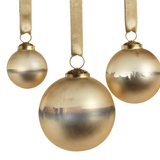 Ombre Glass Ornament Matte Gold