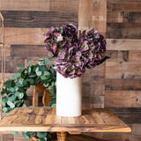 20" Antique Burgundy Real Touch Hydrangea - Set of 12