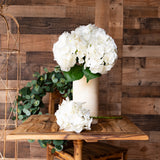 20" Ivory Real Touch Hydrangea - Set of 12