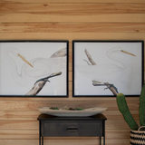 Framed Heron Art Prints
