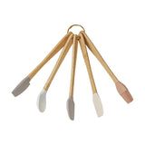 Silicone & Beech Wood Mini Kitchen Utensils set of 5