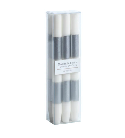 Modern & Festive Formal Candles - Set of 6