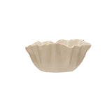 Stoneware Fluted Bowl- White