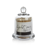 "Light My Fire" White Tip Matches and Jar