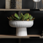 Aegean pedestal bowl large white