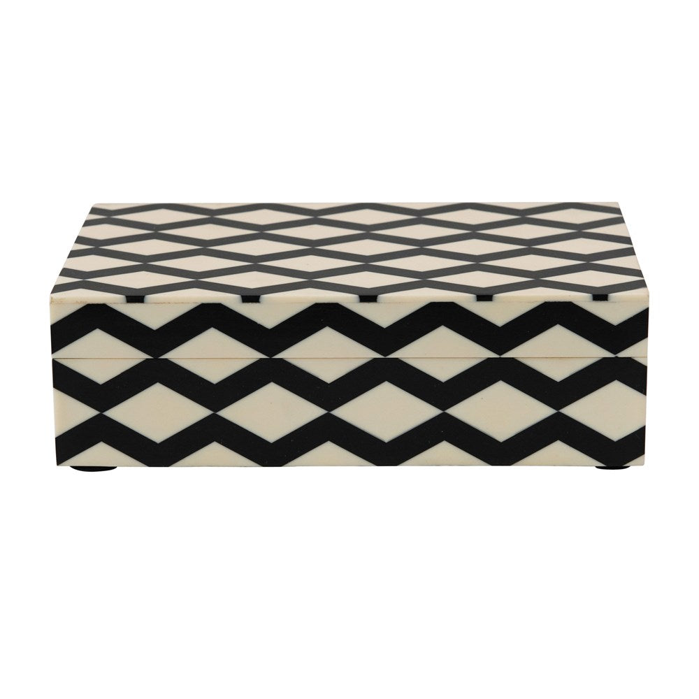 Black and cream decorative box