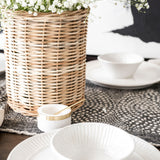 Chalk Hill plate dinnerware styled with bowl 