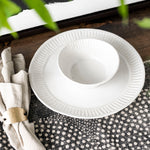 Chalk Hill plate white dinnerware place setting