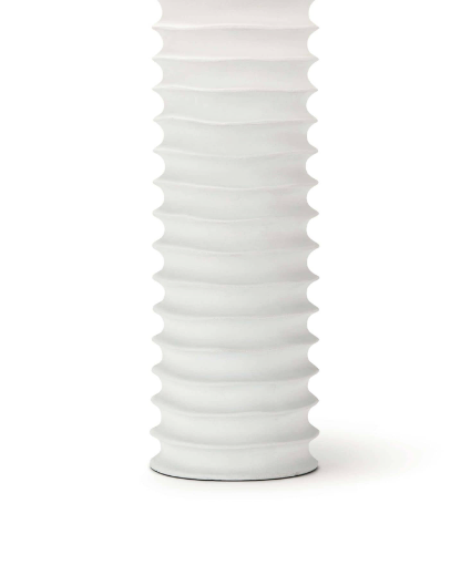 White lamp with white background.