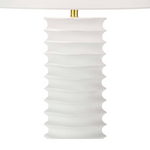 White lamp with white background.