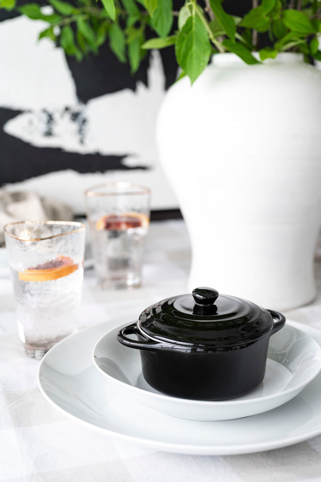 Stoneware Mini Baker with Lid 