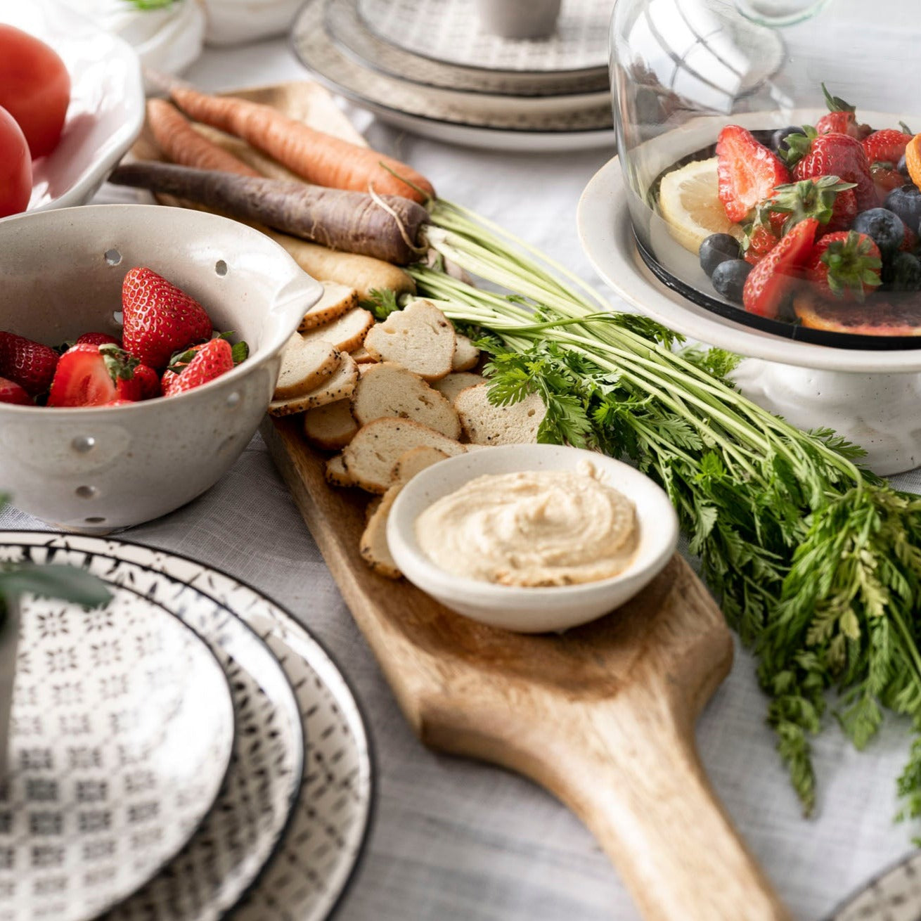 white stoneware mini bowl