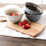side view of berry bowls