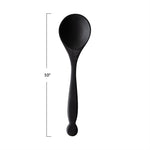 black carved wood spoon