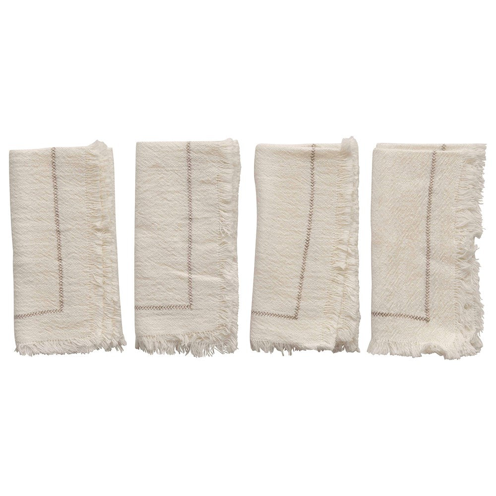 cream linen napkins