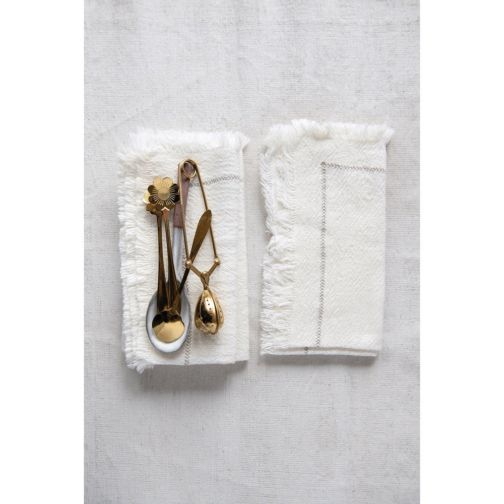 cream linen napkins